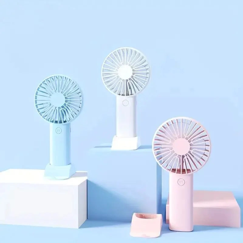 Portable Breeze™: Mini USB Fan with Phone Holder